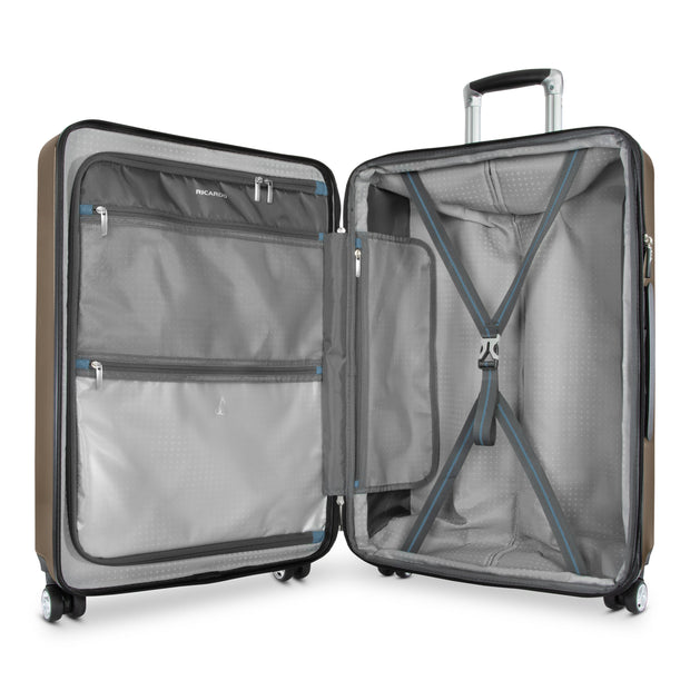 variant:41415698481229 RBH Melrose Hardside Medium Checked Spinner Luggage Bronze