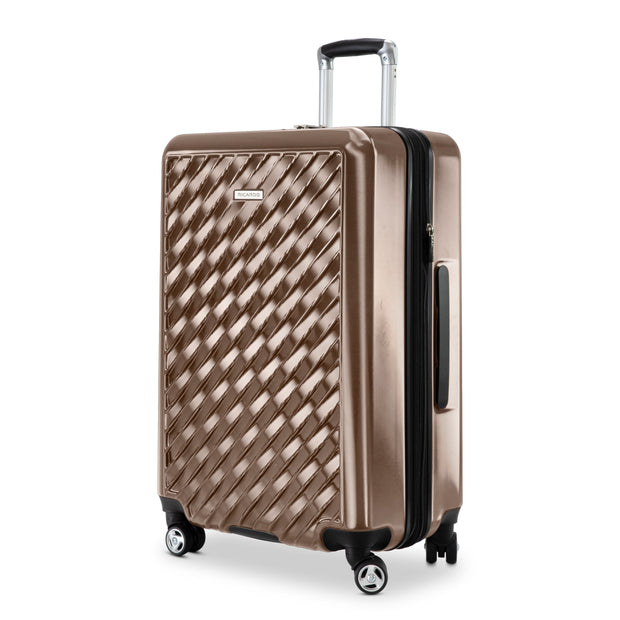 variant:41415698481229 RBH Melrose Hardside Medium Checked Spinner Luggage Bronze