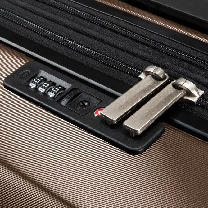 variant:41415698481229 RBH Melrose Hardside Medium Checked Spinner Luggage Bronze