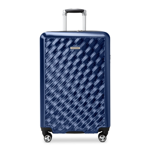 variant:41415698415693 RBH Melrose Hardside Medium Checked Spinner Luggage Prussian Blue