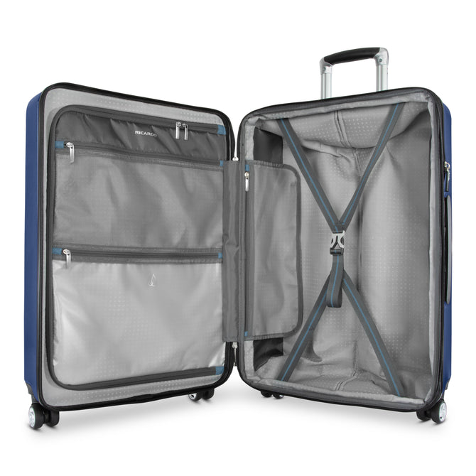 variant:41415698415693 RBH Melrose Hardside Medium Checked Spinner Luggage Prussian Blue
