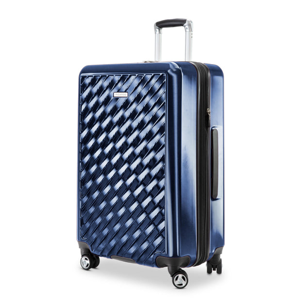 variant:41415698415693 RBH Melrose Hardside Medium Checked Spinner Luggage Prussian Blue