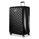 variant:41415698251853 RBH Melrose Hardside Large Checked Spinner Luggage Black
