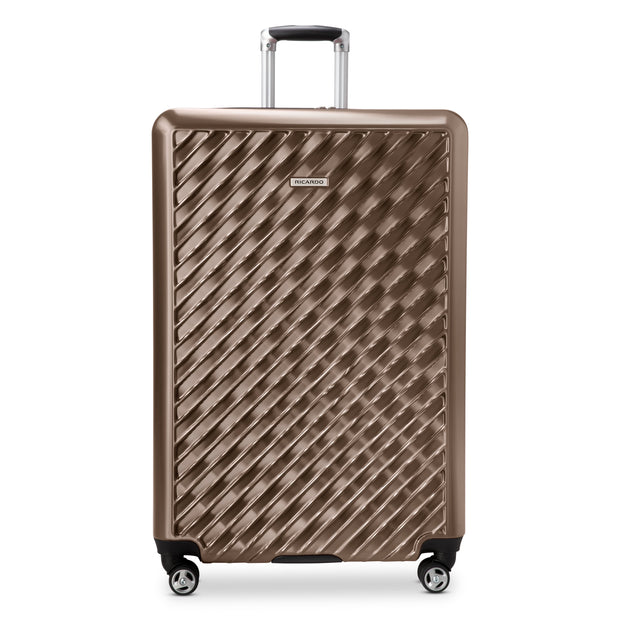 variant:41415698284621 RBH Melrose Hardside Large Checked Spinner Luggage Bronze