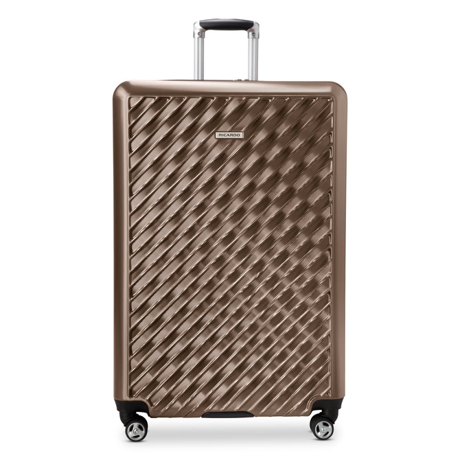 variant:41415698284621 RBH Melrose Hardside Large Checked Spinner Luggage Bronze