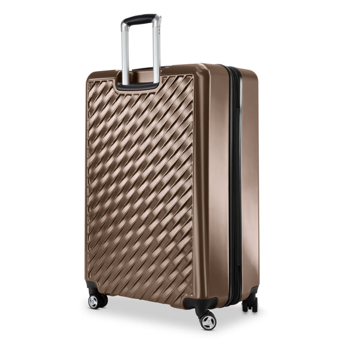variant:41415698284621 RBH Melrose Hardside Large Checked Spinner Luggage Bronze