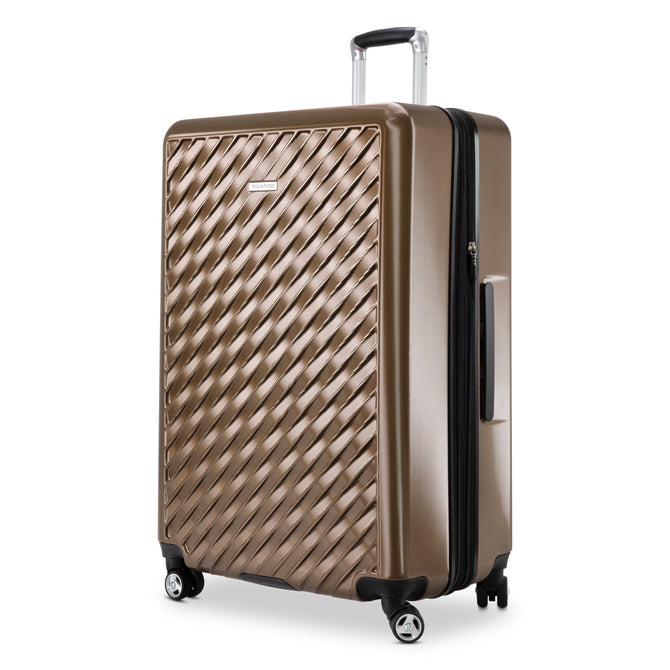 variant:41415698284621 RBH Melrose Hardside Large Checked Spinner Luggage Bronze