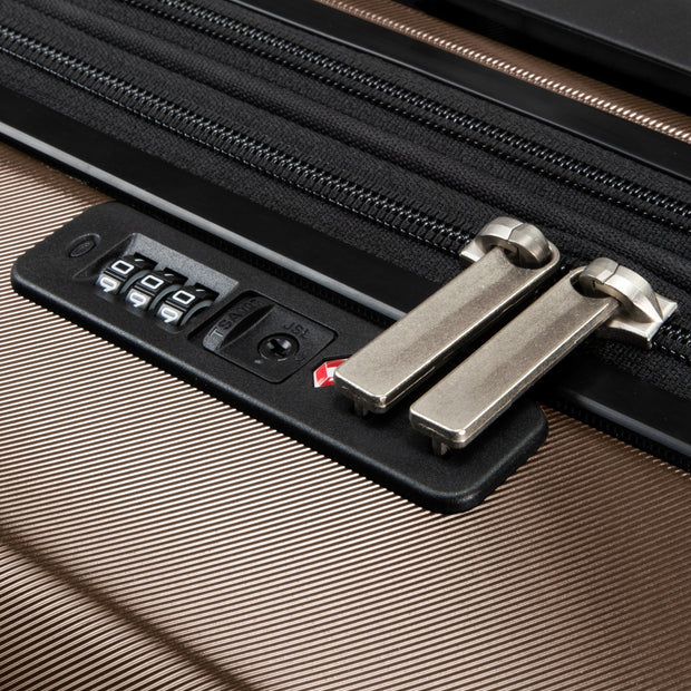 variant:41415698284621 RBH Melrose Hardside Large Checked Spinner Luggage Bronze