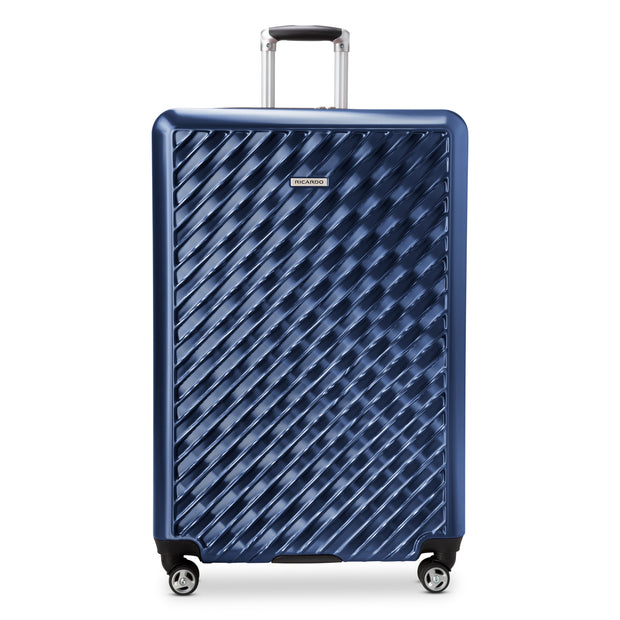variant:41415698219085 RBH Melrose Hardside Large Checked Spinner Luggage Prussian Blue