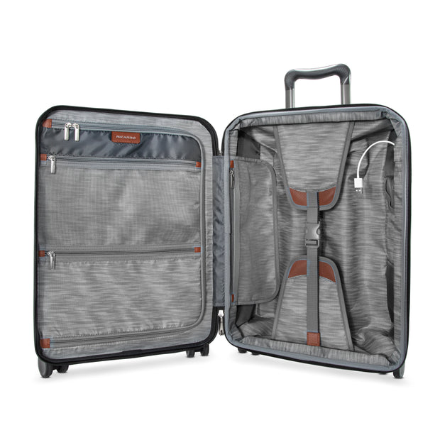 variant:41415701758029 RBH Montecito 2.0 Hardside Carry-On Front Opening Spinner Luggage Graphite