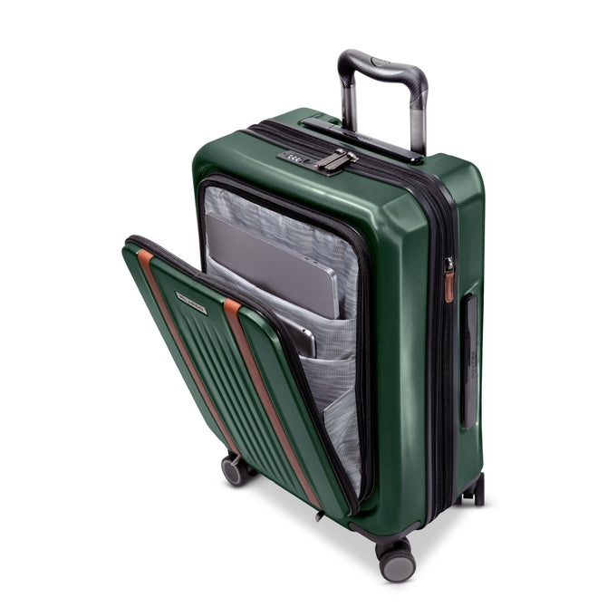 variant:41415701790797 RBH Montecito 2.0 Hardside Carry-On Front Opening Spinner Luggage Hunter Green