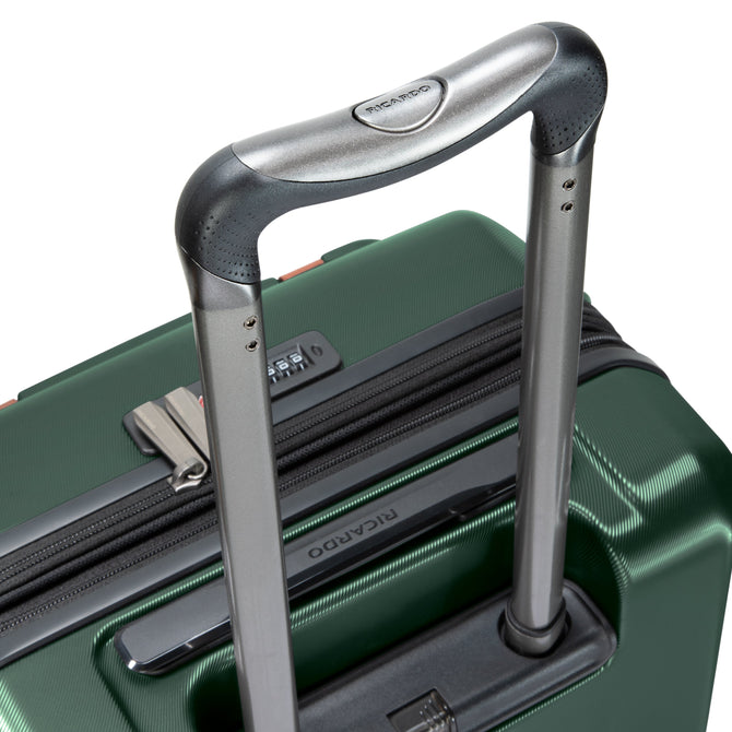 variant:41415701790797 RBH Montecito 2.0 Hardside Carry-On Front Opening Spinner Luggage Hunter Green