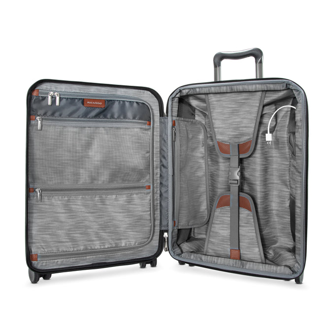 variant:41415701758029 RBH Montecito 2.0 Hardside Carry-On Front Opening Spinner Luggage Graphite