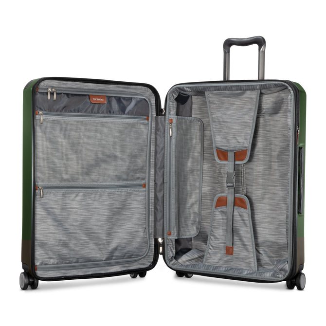 variant:41415701594189 RBH Montecito 2.0 Medium Checked Spinner Luggage Hunter Green