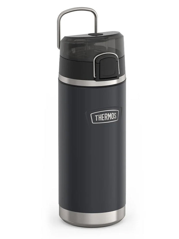 variant:41903165243469 Thermos 18 oz Stainless Steel Kids Water Bottle w/ Spout Lid Granite