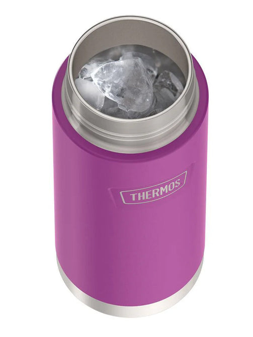 variant:41903165210701 Thermos 18 oz Stainless Steel Kids Water Bottle w/ Spout Lid Plum