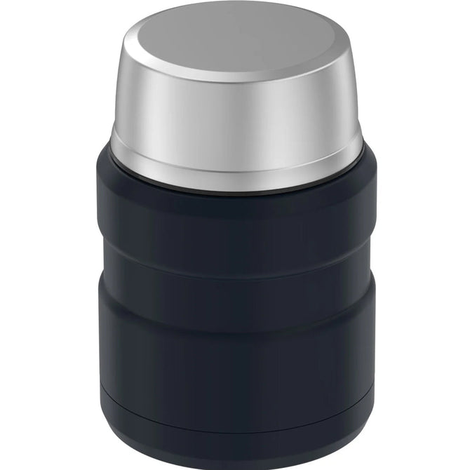 variant:41903167701069 16 oz. Stainless Steel Food Jar w Folding Spoon Matte Midnight Blue