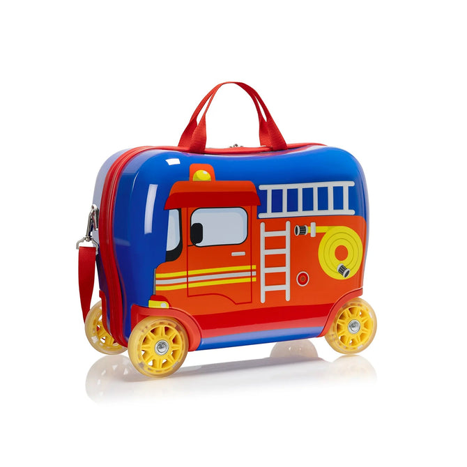 variant:41992548581453 heys america Fashion Ride-on Luggage with Light-up Wheels Fire Truck