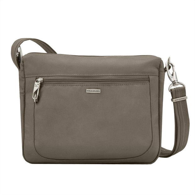 variant:41415606534221 Travelon Anti Theft Classic Small E W Crossbody Nutmeg