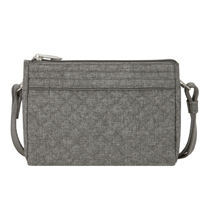 variant:41415634419789 Travelon - Anti-Theft BoHo Clutch Crossbody - Gray Heather