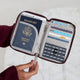 variant:41415646052429 travelon RFID Blocking Passport Zip Wallet Bordeaux