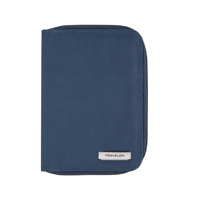 variant:41415646019661 travelon RFID Blocking Passport Zip Wallet ocean