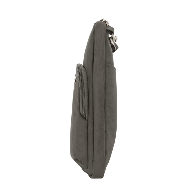 variant:43412150780096 travelon Anti-Theft Essentials Mini Asymmetric Crossbody smoke