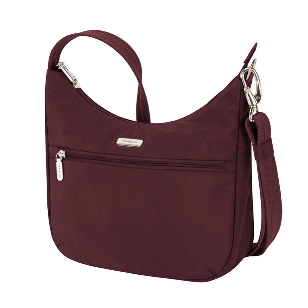 variant:41415648936013 Travelon Anti-Theft Essentials East/West Small Hobo Dark Bordeaux