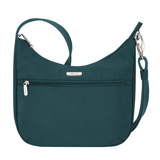 variant:41415649034317 Travelon Anti-Theft Essentials East/West Small Hobo Peacock