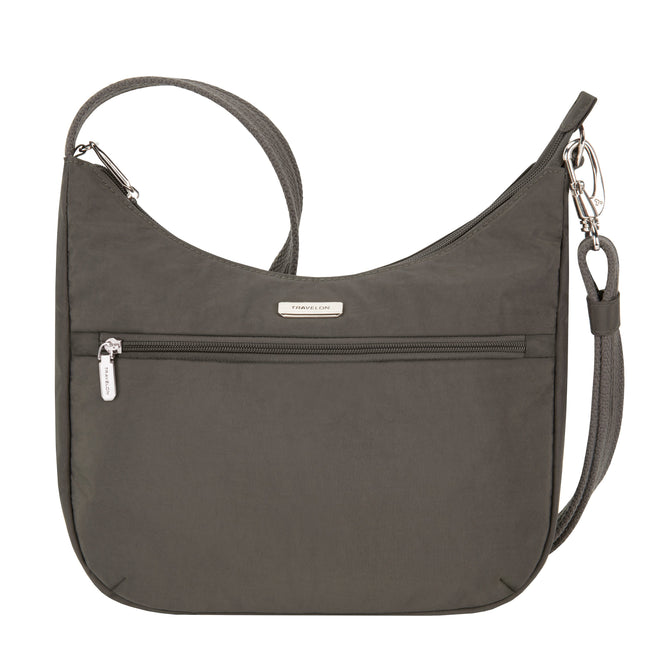variant:41415649001549 Travelon Anti-Theft Essentials East/West Small Hobo Smoke