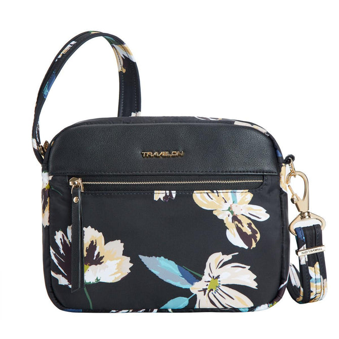 variant:41415633764429 Travelon Anti-theft Addison Small Crossbody Midnight Floral
