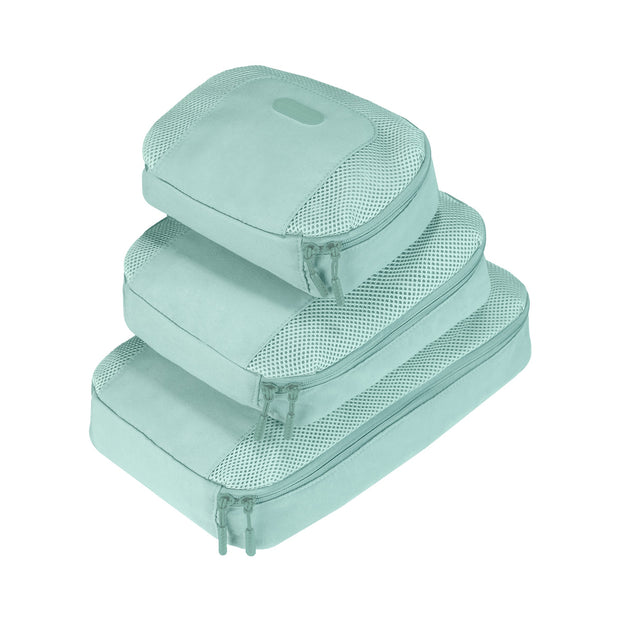 variant:41415695269965 Travelon Set of 3 Packing Cubes - Mint Green
