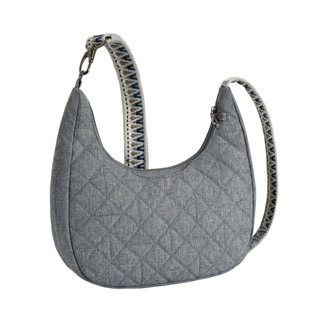 variant:41415720435789 travelon Boho Anti Theft Slouchy Crossbody gray