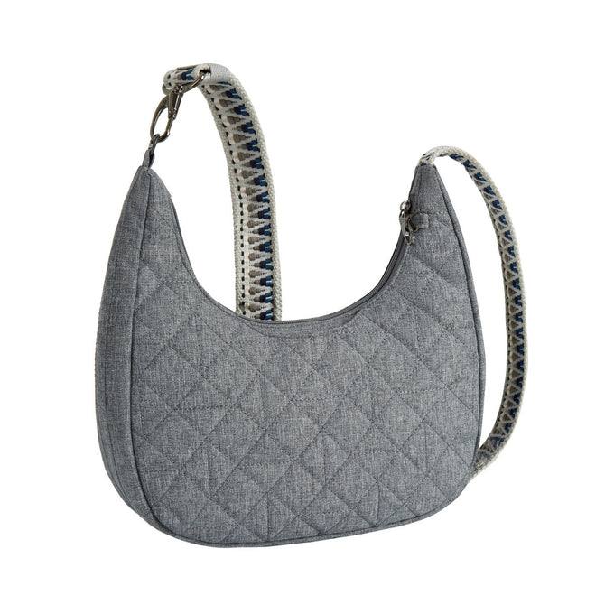 variant:41415720435789 travelon Boho Anti Theft Slouchy Crossbody gray