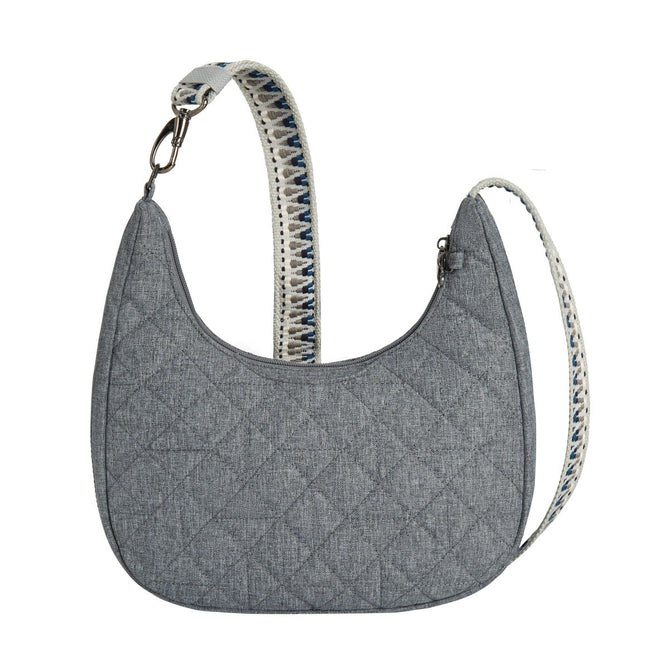 variant:41415720435789 travelon Boho Anti Theft Slouchy Crossbody gray