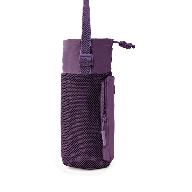 variant:41415733411917 Travelon Pi Gogo Insulated Water Bottle Tote Blackberry