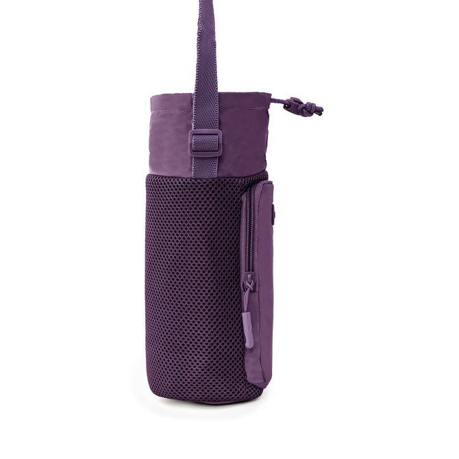 variant:41415733411917 Travelon Pi Gogo Insulated Water Bottle Tote Blackberry