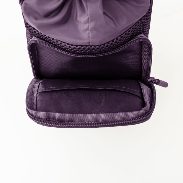 variant:41415733411917 Travelon Pi Gogo Insulated Water Bottle Tote Blackberry