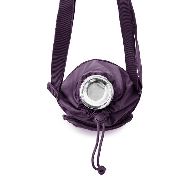 variant:41415733411917 Travelon Pi Gogo Insulated Water Bottle Tote Blackberry