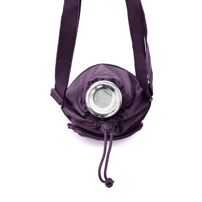 variant:41415733411917 Travelon Pi Gogo Insulated Water Bottle Tote Blackberry