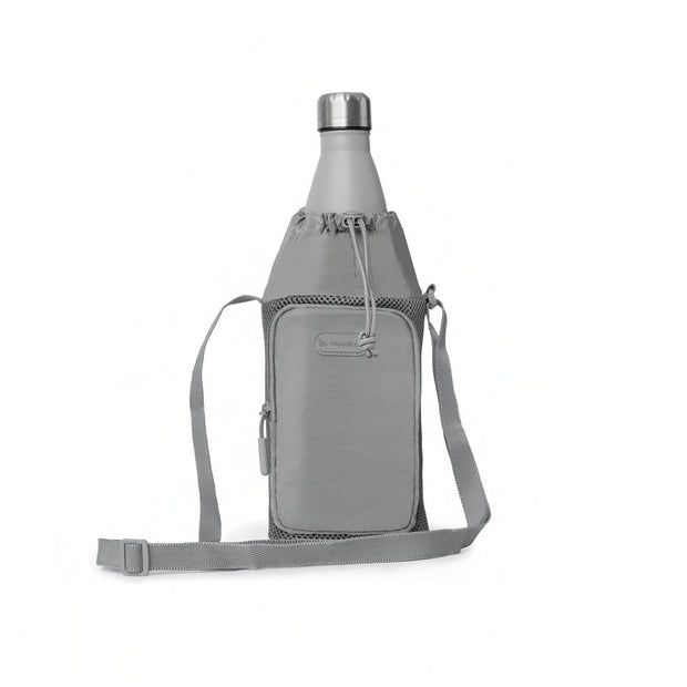 variant:41415733444685 Travelon Pi Gogo Insulated Water Bottle Tote Graphite