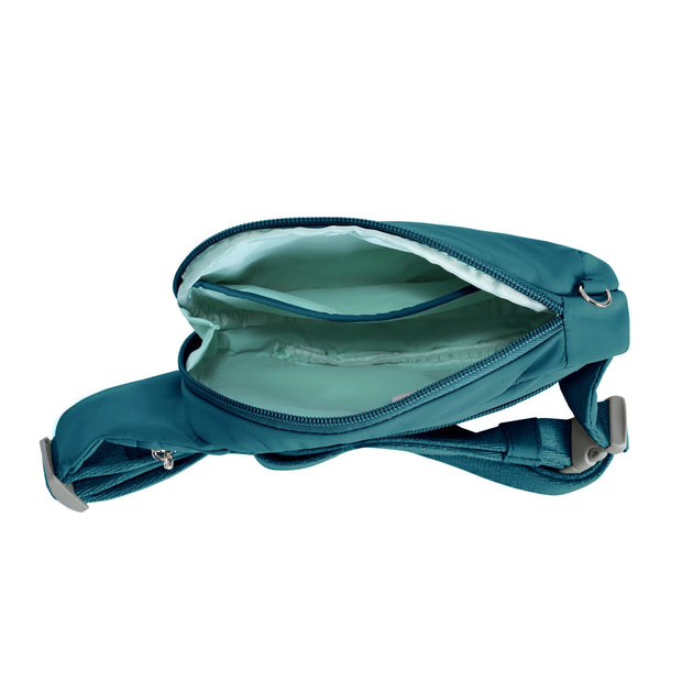 variant:41857864302669 Roam Anti-Theft Compact Sling Travelon Desert Capri Blue
