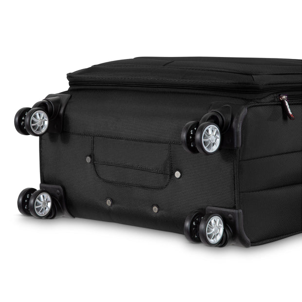 variant:41415703167053 RBH Hermosa Softside Large Checked Spinner Luggage Black