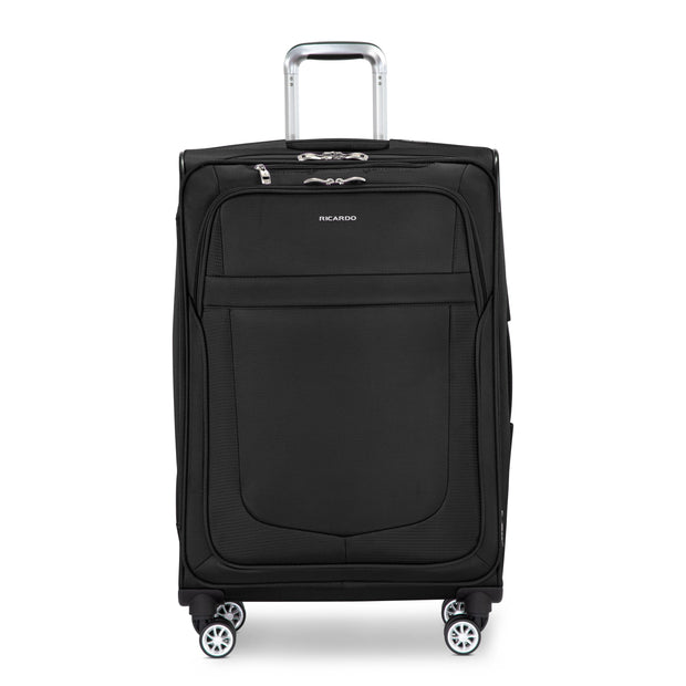 variant:41415703167053 RBH Hermosa Softside Large Checked Spinner Luggage Black