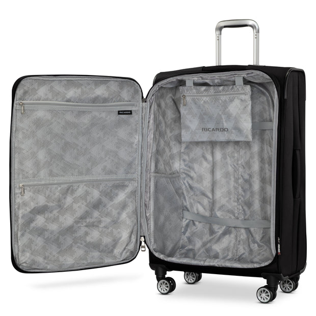 variant:41415702872141 RBH Hermosa Softside Medium Checked Spinner Luggage Black