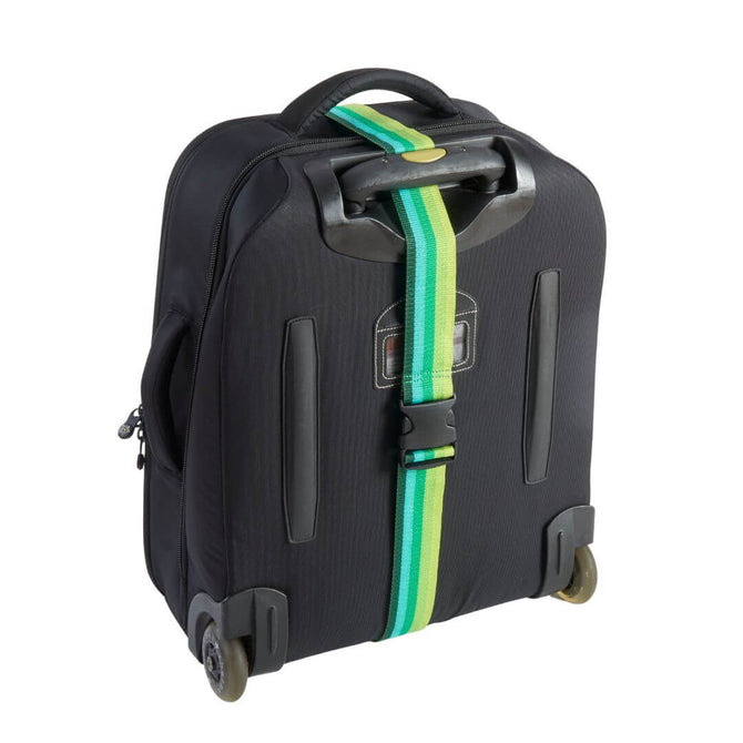 variant:41415602765901 Smooth Trip Neon Luggage Strap Green Stripe