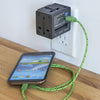 International Adapter Cube with Dual USB Chargers lifestyle image