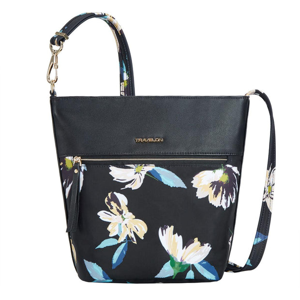 variant:41415633993805 Travelon Anti-Theft Addison Bucket Bag - Midnight Floral