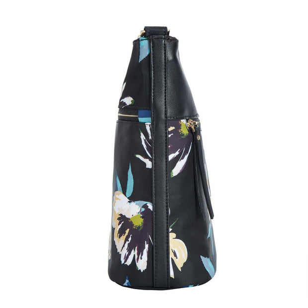 variant:41415633993805 Travelon Anti-Theft Addison Bucket Bag - Midnight Floral