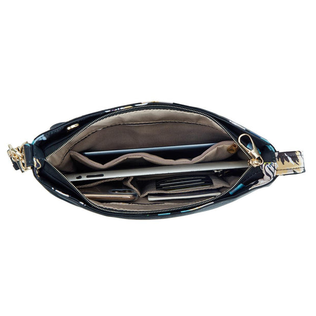 variant:41415633993805 Travelon Anti-Theft Addison Bucket Bag - Midnight Floral